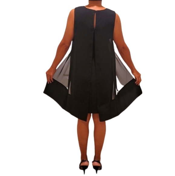 Women's BLACK DRESS / COCKTAIL OVERLAY by S.L Fashion - Picture 4 of 13